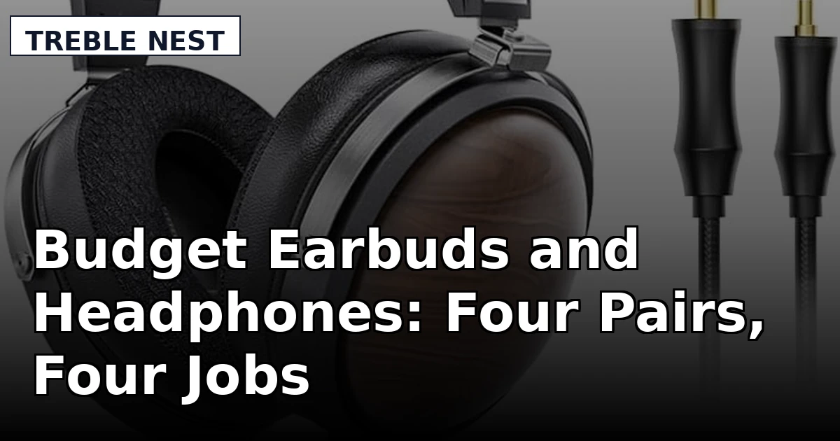 Budget Earbuds and Headphones: Four Pairs, Four Jobs