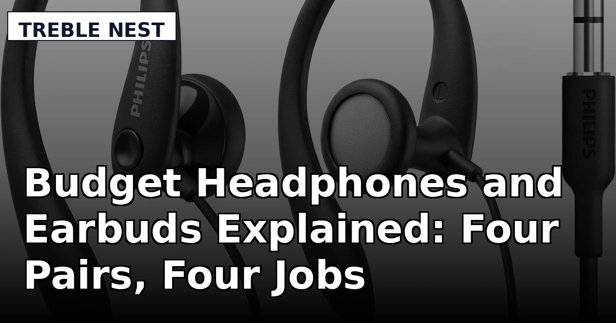 Budget Headphones and Earbuds Explained: Four Pairs, Four Jobs