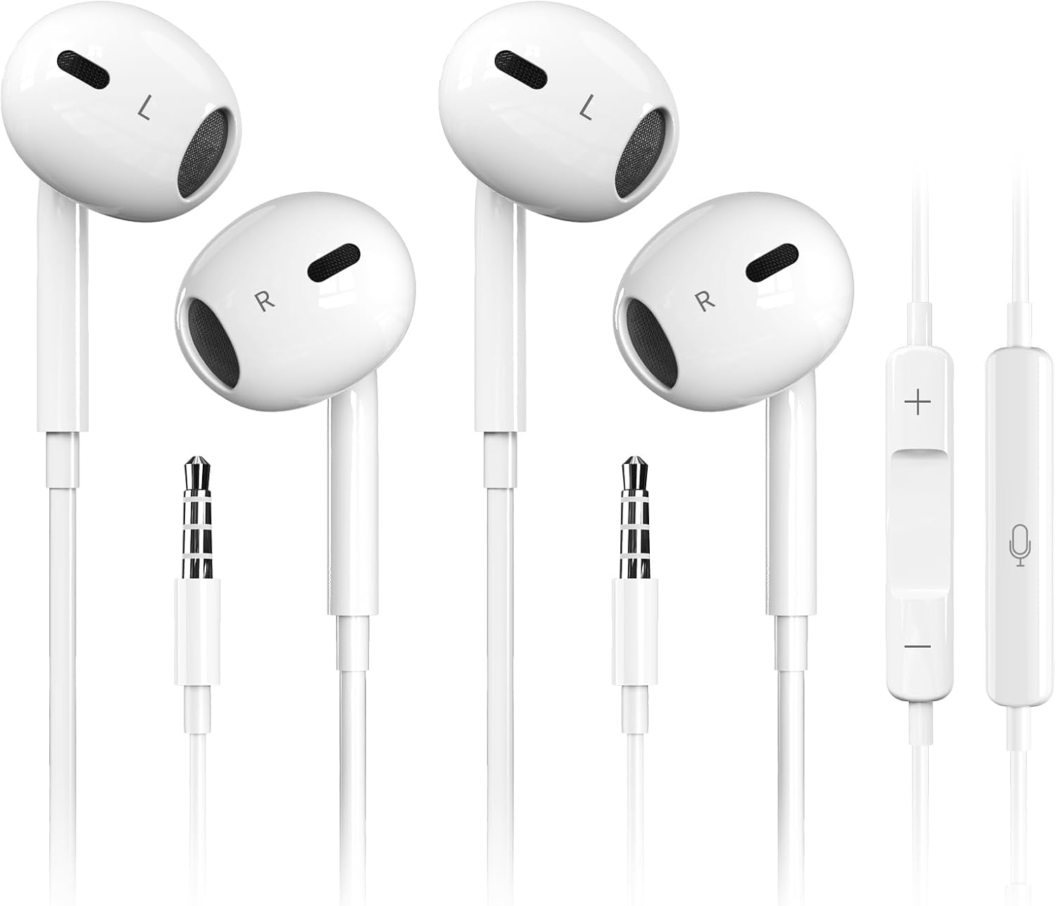 Antool Wired Earbuds,【Ultra Clear Calls &amp; no Noise】 Headphones Earbuds Wired 3.5mm, in-Ear Earphones with Mic, Compatible with iPhone/iPad/Android/Laptop/PC 【2 Pack】
