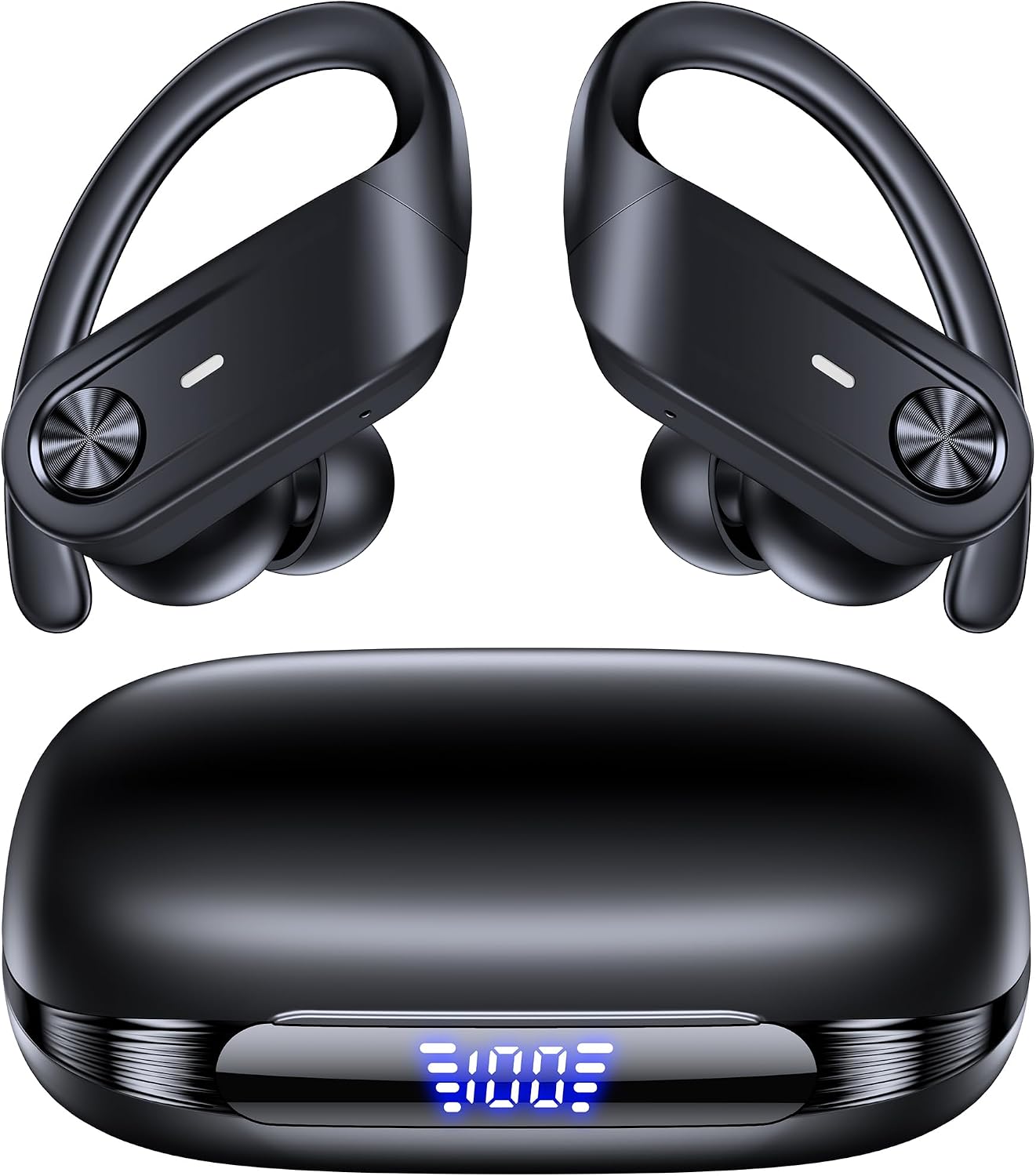 TAGRY Hybrid Active Noise Cancelling Wireless Ear Buds 80 Hrs Playtime Hi-Res Stereo Quality Bluetooth Earbuds with Transparency Mode Headphones Bluetooth Earhooks ANC Earphones for Work